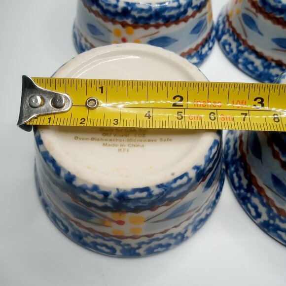 Temptation By Tara Old World Ovenware Serve Ware Set 6 Bowls & Serve Tray Blue - Picture 16 of 16